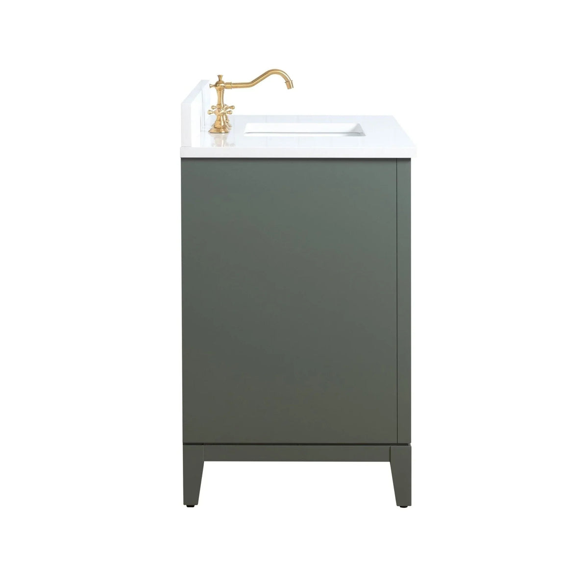 Badunterschrank von Vanity Art mit Keramikwaschbecken und Kunstmarmorplatte