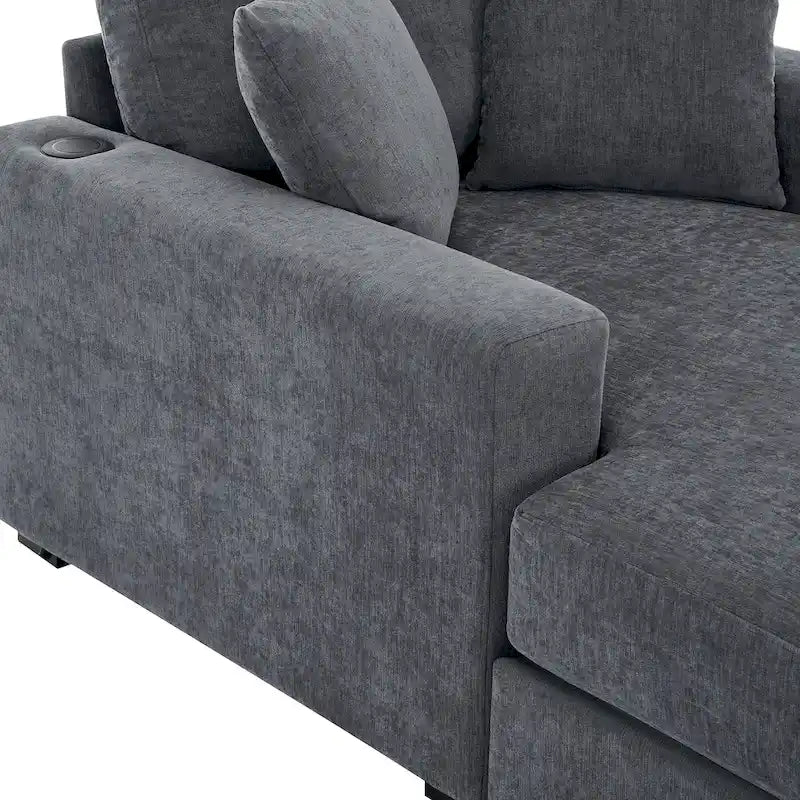 Extra grote chaise longue met kussens, verkrijgbaar in drie maten